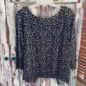 Loft 3/4 Sleeve Button Back Lightweight Sweater L